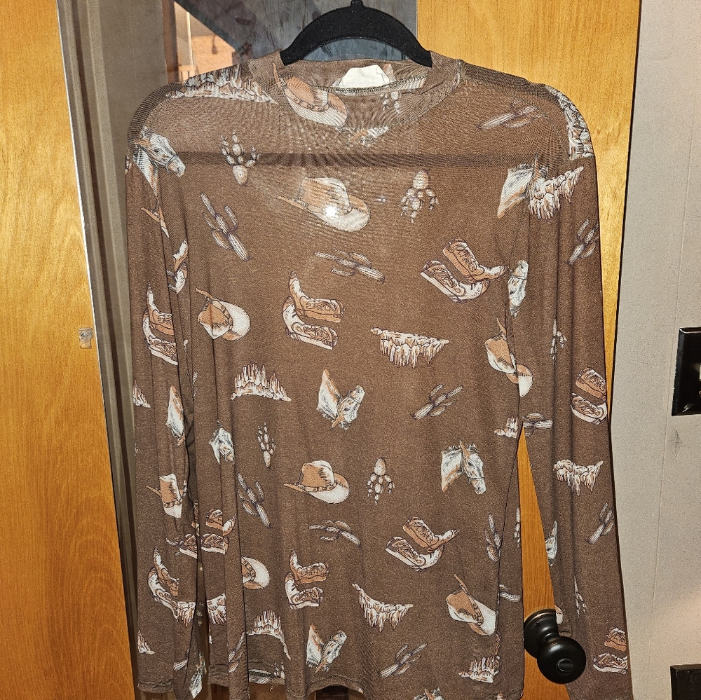 Mesh women small cowgirl shirt